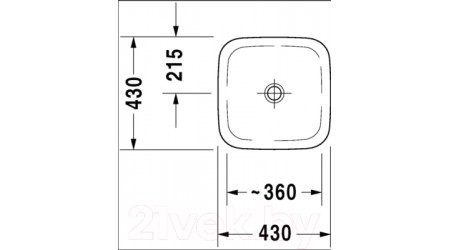 Умывальник Duravit DuraStyle 43x43 (0372430000)