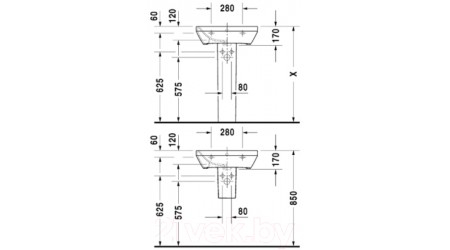 Умывальник Duravit DuraStyle 55x44 (2319550000)