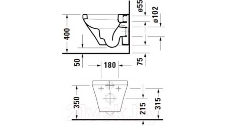 Унитаз подвесной Duravit DuraStyle 2539090000