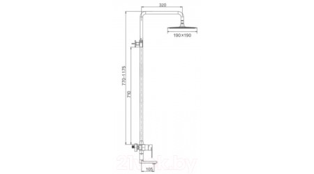 Душевая система Ekko E2403-8 (черный)