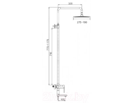 Душевая система Ekko E2404-23 (синий)