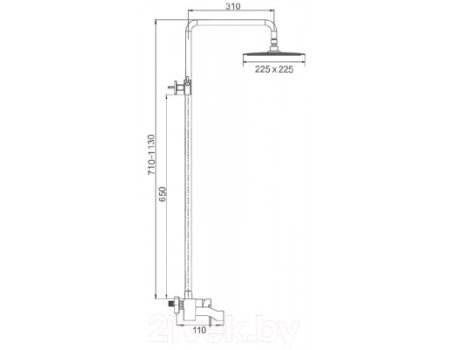 Душевая система Ekko E2405-23 (синий)