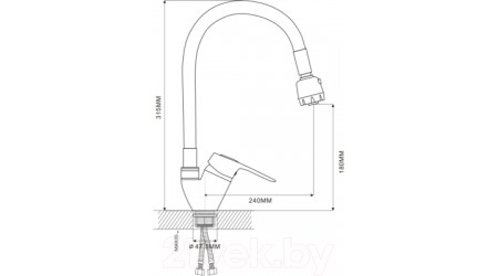 Смеситель Ekko E4105+E55 