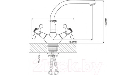 Смеситель Ekko E5408-8 (белый) 