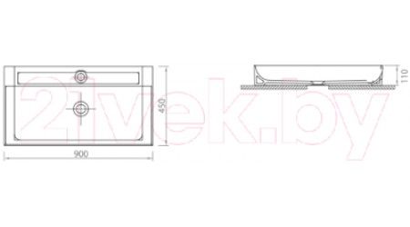 Умывальник Lapino Edge 6490