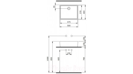 Умывальник Berges Ego 50x40 181001