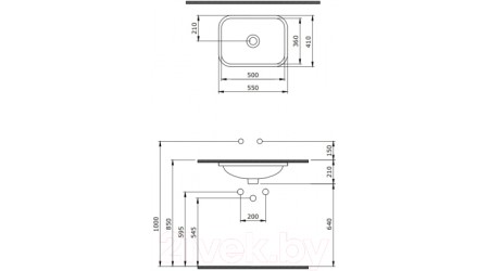 Умывальник Berges Ego 55x41 181006
