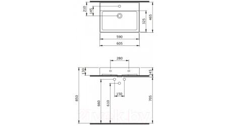 Умывальник Berges Ego 60x46.5 182003