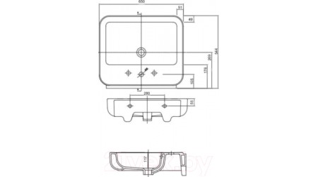 Умывальник Kolo Ego K11165000 (65x55)