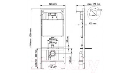 Унитаз подвесной с инсталляцией Berges Ego Rimless / 047237