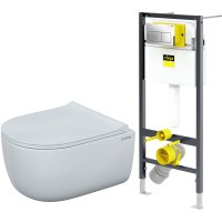 Унитаз подвесной с инсталляцией Berges Ego Rimless 49 / 082111 + 792824