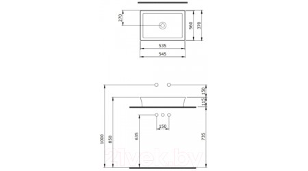Умывальник Berges Ego SL 181209 (белый матовый)