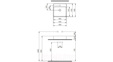 Умывальник Berges Ego SL 182064 (серый матовый)