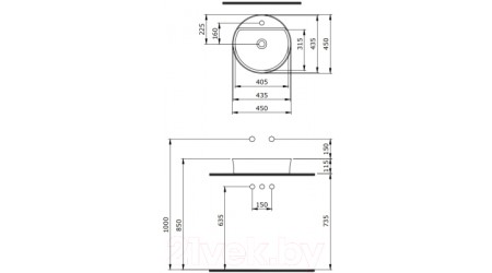 Умывальник Berges Ego SL 45 182015