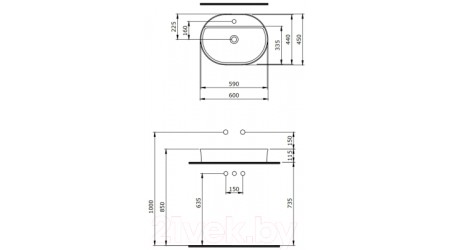 Умывальник Berges Ego SL 60x45 182016