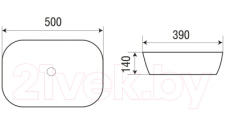 Умывальник WeltWasser Elbach M2195 BDG