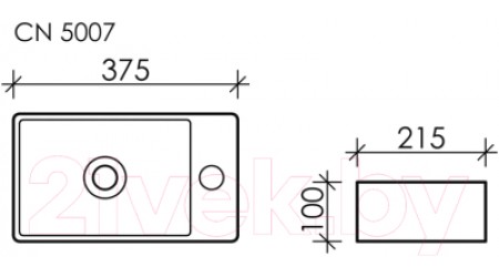 Умывальник Ceramica Nova Element CN5008