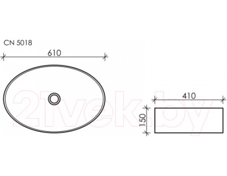 Умывальник Ceramica Nova Element CN5018