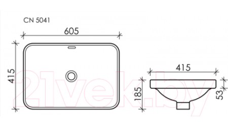 Умывальник Ceramica Nova Element CN5041