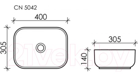 Умывальник Ceramica Nova Element CN5042