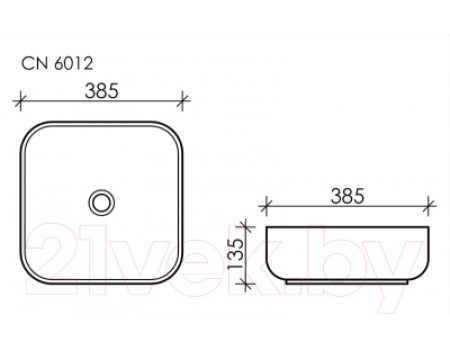 Умывальник Ceramica Nova Element CN6012