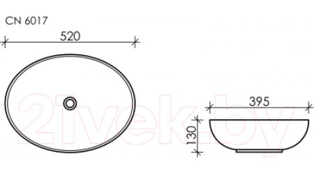 Умывальник Ceramica Nova Element CN6017MW