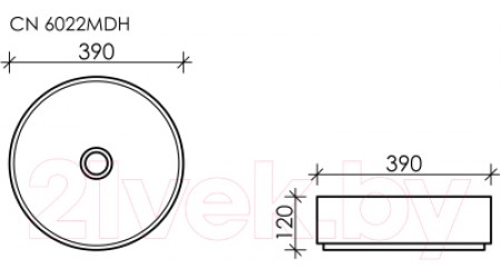 Умывальник Ceramica Nova Element CN6022MDB