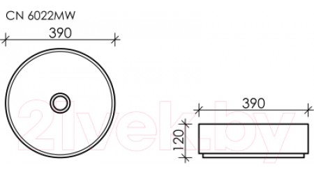 Умывальник Ceramica Nova Element CN6022MW