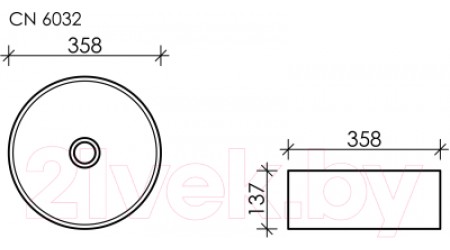 Умывальник Ceramica Nova Element CN6032MB