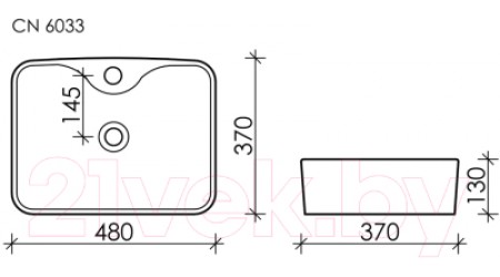 Умывальник Ceramica Nova Element CN6033