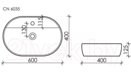 Умывальник Ceramica Nova Element CN6035