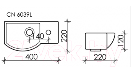 Умывальник Ceramica Nova Element CN6039L