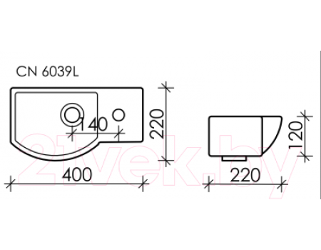 Умывальник Ceramica Nova Element CN6039L