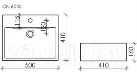 Умывальник Ceramica Nova Element CN6040