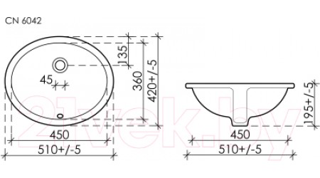 Умывальник Ceramica Nova Element CN6042