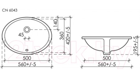 Умывальник Ceramica Nova Element CN6043