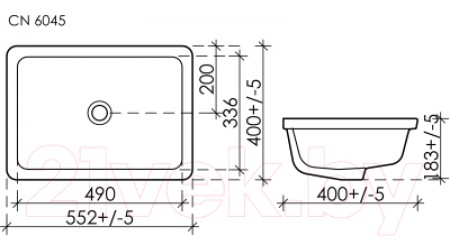 Умывальник Ceramica Nova Element CN6045