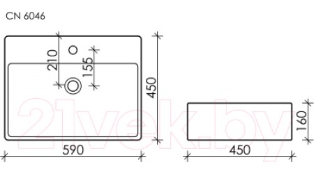 Умывальник Ceramica Nova Element CN6046
