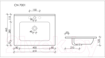 Умывальник Ceramica Nova Element CN7001