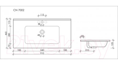 Умывальник Ceramica Nova Element CN7002