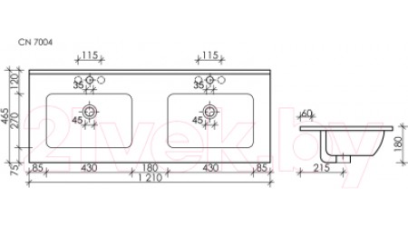 Умывальник Ceramica Nova Element CN7004