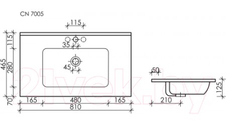 Умывальник Ceramica Nova Element CN7005