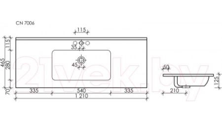 Умывальник Ceramica Nova Element CN7006