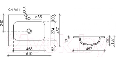 Умывальник Ceramica Nova Element CN7011