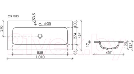 Умывальник Ceramica Nova Element CN7013