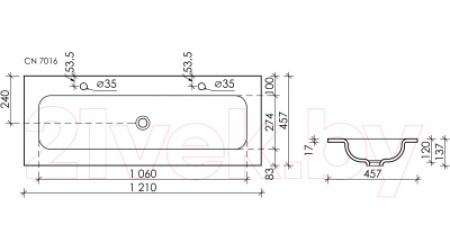 Умывальник Ceramica Nova Element CN7016