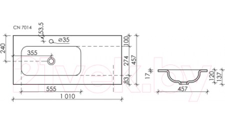 Умывальник Ceramica Nova Element L CN7014