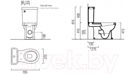 Унитаз напольный GSI Ceramic Elements Classic 871711