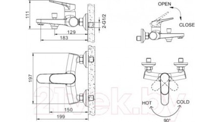 Смеситель Bravat Eler F6191238CP-01 