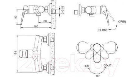 Смеситель Bravat Eler F9191238CP-01 